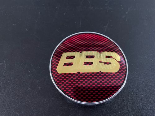 BBS Punainen/Kulta tuning keskikuppi 60mm kromin värinen